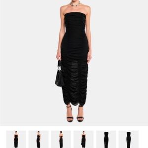OW Collection Sandy Black Strapless Dress